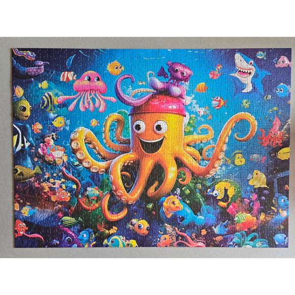 Huadada Ocean Fish 1000 pc Complete Coral Reefs Sea Life Octopus Jellyfish - Picture 3 of 5